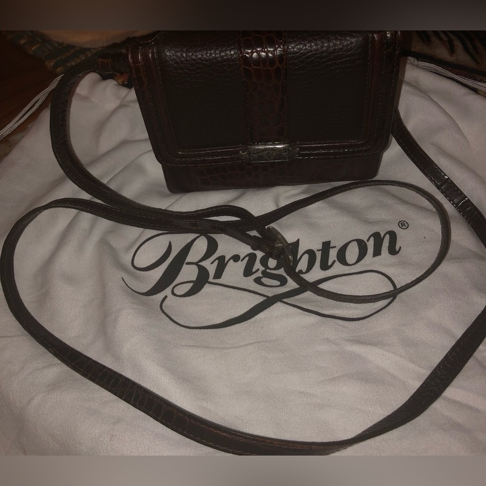 Brighton Leather Cross Body Organizer Wallet Bag